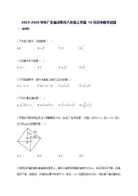 2025~2026学年广东省深圳市八年级上册（10月）月考数学试题-含解析
