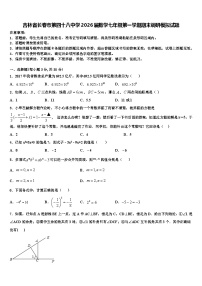 吉林省长春市第四十八中学2026届数学七年级第一学期期末调研模拟试题含解析
