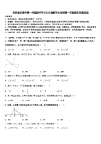 吉林省长春市第一外国语中学2026届数学七年级第一学期期末经典试题含解析