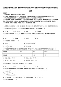 吉林省长春市南关区东北师大附中新城校区2026届数学七年级第一学期期末综合测试试题含解析