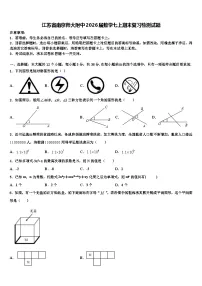 江苏省南京师大附中2026届数学七上期末复习检测试题含解析
