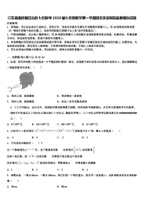 江苏省南京雨花台区七校联考2026届七年级数学第一学期期末质量跟踪监视模拟试题含解析