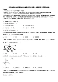 江苏省南通市崇川区2026届数学七年级第一学期期末考试模拟试题含解析