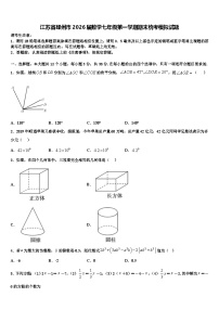 江苏省邳州市2026届数学七年级第一学期期末统考模拟试题含解析