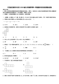 江苏省无锡市长泾片2026届七年级数学第一学期期末综合测试模拟试题含解析