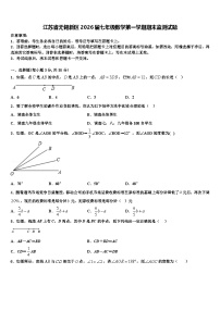 江苏省无锡新区2026届七年级数学第一学期期末监测试题含解析