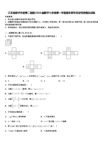 江苏省新沂市度第二期期2026届数学七年级第一学期期末教学质量检测模拟试题含解析