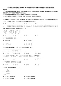 江苏省盐城市射阳实验中学2026届数学七年级第一学期期末综合测试试题含解析