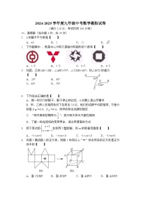 2024-2025学年度九年级中考数学模拟试卷