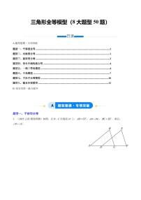 三角形全等模型（8大题型50题）试题及答案--八年级数学上册月考（苏科版2024）