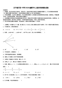 辽宁省灯塔一中学2026届数学七上期末检测模拟试题含解析