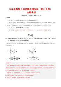 2025-2026学年九年级数学上学期期中模拟卷试题及答案（湖北专用，人教版）