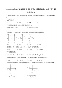 2025-2026学年广东省深圳市龙岗区百合外国语学校八年级（上）期中数学试卷（有答案和解析）