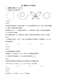 北京市陈经纶中学嘉铭分校2024—2025学年上学期12月月考九年级数学试卷（解析版）-A4