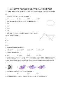 2024-2025学年广西河池市巴马县八年级（上）期末数学试卷（有答案和解析）
