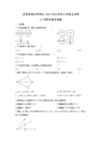 江苏省徐州市沛县2025-2026学年八年级上学期11月期中数学试卷（学生版）