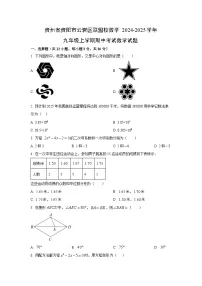 贵州省贵阳市云岩区联盟校数学2024-2025学年九年级上学期期中考试数学试卷（学生版）