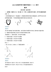 北京市清华大学附属中学朝阳学校八年级上学期期中数学试题（解析版）-A4