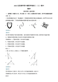 北京市清华大学附属中学朝阳学校八年级上学期期中数学试题（解析版）-A4