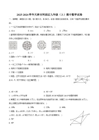 2025-2026学年天津市河西区九年级（上）期中数学试卷（有答案和解析）