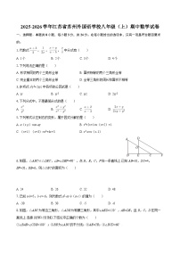 2025-2026学年江苏省苏州外国语学校八年级（上）期中数学试卷-自定义类型