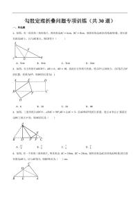 勾股定理折叠问题专项训练（共30道）试题及答案--八年级数学上册月考专题训练+备考提分专项训练