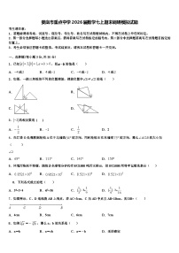 娄底市重点中学2026届数学七上期末调研模拟试题含解析