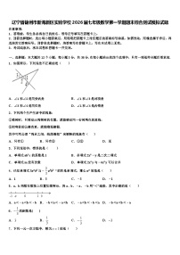 辽宁省锦州市新海新区实验学校2026届七年级数学第一学期期末综合测试模拟试题含解析