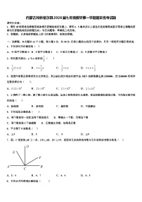 内蒙古和林格尔县2026届七年级数学第一学期期末统考试题含解析