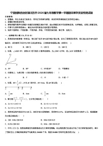 宁夏回族自治区银川五中2026届七年级数学第一学期期末教学质量检测试题含解析