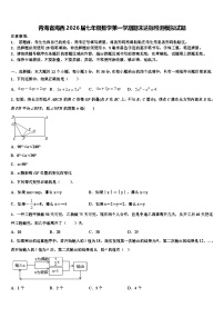 青海省海西2026届七年级数学第一学期期末达标检测模拟试题含解析