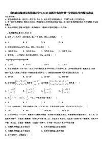 山东南山集团东海外国语学校2026届数学七年级第一学期期末统考模拟试题含解析