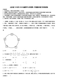 山东省16地市2026届数学七年级第一学期期末复习检测试题含解析