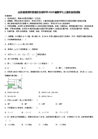 山东省滨州市滨城区东城中学2026届数学七上期末监测试题含解析