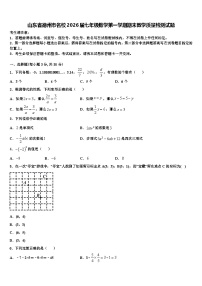 山东省德州市名校2026届七年级数学第一学期期末教学质量检测试题含解析