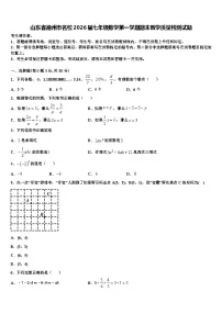 山东省德州市名校2026届七年级数学第一学期期末教学质量检测试题含解析