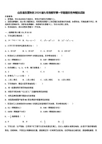 山东省东营地区2026届七年级数学第一学期期末统考模拟试题含解析
