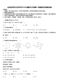 山东省菏泽市王浩屯中学2026届数学七年级第一学期期末统考模拟试题含解析