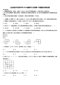 山东省东平实验中学2026届数学七年级第一学期期末预测试题含解析