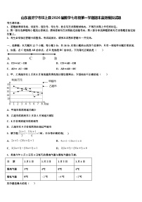 山东省济宁市坟上县2026届数学七年级第一学期期末监测模拟试题含解析