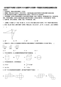 山东省济宁兖州区七校联考2026届数学七年级第一学期期末质量跟踪监视模拟试题含解析