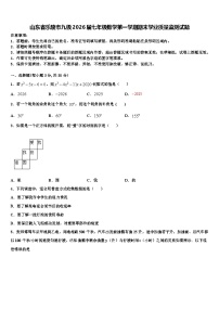 山东省乐陵市九级2026届七年级数学第一学期期末学业质量监测试题含解析
