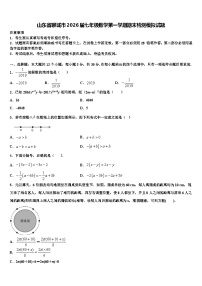 山东省聊城市2026届七年级数学第一学期期末检测模拟试题含解析