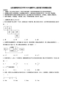山东省聊城市东方中学2026届数学七上期末复习检测模拟试题含解析