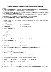 山东省潍坊联考2026届数学七年级第一学期期末质量检测模拟试题含解析