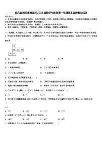 山东省潍坊市潍城区2026届数学七年级第一学期期末监测模拟试题含解析