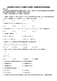 山东省青岛六校联考2026届数学七年级第一学期期末教学质量检测试题含解析