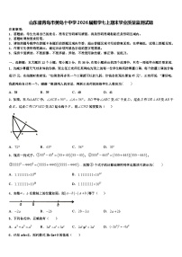 山东省青岛市黄岛十中学2026届数学七上期末学业质量监测试题含解析