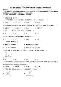山东省青岛市南区2026届七年级数学第一学期期末联考模拟试题含解析