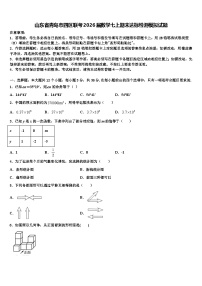 山东省青岛市四区联考2026届数学七上期末达标检测模拟试题含解析